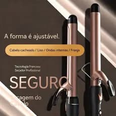 Modelador Cachos Cônico Cerâmica Bivolt Profissional Para Cabelo Ondulado Cacheado Anti Frizz