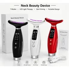 Dragonprice Massageador de Beleza com LED para Rosto e Pescoço-Dispositivo Portátil Firmador com LED de 7 Modos