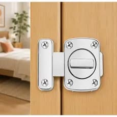 Trava de Segurança para Porta Aço Inox Anti Roubo Instalação Fácil Durável