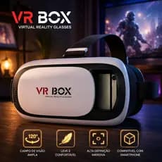 Headset VR Box 3D Para Celular com Lentes Ajustáveis e Faixa Confortável | Experiência Imersiva para Jogos e Vídeos