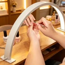 Luminária Arco LED Meia Lua Bivolt Regulável Manicure 3 Tons de Luz