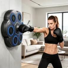 Máquina de Boxe Musical Bluetooth | Treino Interativo e Anti Estresse