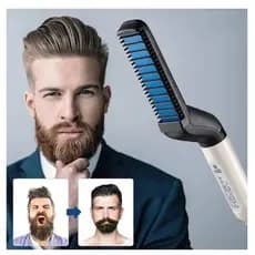 Chapinha modelador Pente Portatil para cabelo e barba masculino Pente Eletrico Escova Alisadora