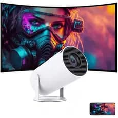 Mini Projetor Portátil 4k Android Full Hd Smart Cinema Branco