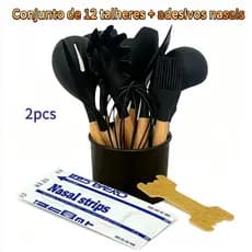Conjunto de 12 peças de utensílios para churrasco ao ar livre para uso doméstico, conjunto portátil para grelhar inclui