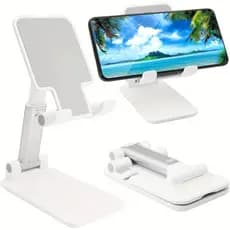 Suporte para Celular, Suporte de Mesa Dobrável, Suporte Ajustável em Altura e Ângulo para Celular, Escritório,Cor aleató