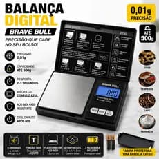 Balança Digital Portátil 0,01g Precisão até 500g – Mini com Função Tara e Display LCD
