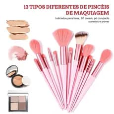 Kit 13 Pçs Pincéis De Maquiagem Contorno Kabuki Profissional