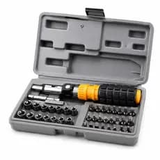 Kit Ferramentas 41 Peças Catraca Reversível Soquete Bits - Jogo Completo para Casa Oficina Reparos Móveis Eletrodoméstic