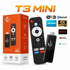 TV Stick Smart TV Android 4K Wi-Fi 6 16GB HDMI Streaming com Controle Remoto Bluetooth