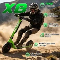 Patinete Elétrico 500W 120kg 35km/h Sobe 25° Autonomia 70km Com App IPX5 Patinete Elétrico Profissional Para Adultos