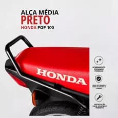 Alça Pop 100 2007 A 2015 Preta - Esportiva - Quadrada Alcinha Média
