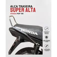 Alça Super Alta  Quadrada Cromada Pop 100 Alça Alongada 2007 até 2015
