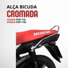 Alça Da Pop 110 Esportiva Bicuda Cromada Média Ano 2015 À 2027 Alça Pontuda Cromada pop 110i 110ES