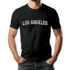 Camiseta Camisa Algodão 26.1 Los Angeles Confortável Leve Unissex