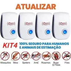KIT4 atacado Repelente Eletrônico Ultrassônico Bivolt Anti Mosquitos Baratas Ratos Formigas Insetos Doméstico