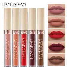 12 cores de longa duração não desbotado brilho labial fosco HANDAIYAN fosco veludo batom líquido brilho labial