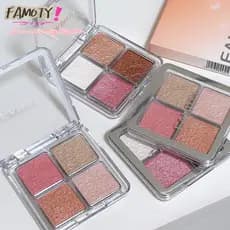 Paleta de contorno de 4 cores de alto brilho iluminando o tom da pele tridimensional brilho de longa duração alto Glos