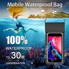 Capa à prova d'água para celular, bolsa universal para celular subaquático, bolsa para natação e mergulho com tela sensí