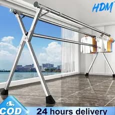 [Best-seller!] Varal de Roupas Dobrável e Extensível Sampayan 240cm, Varal de Secagem de Tecidos em Aço Inoxidável/Ferro