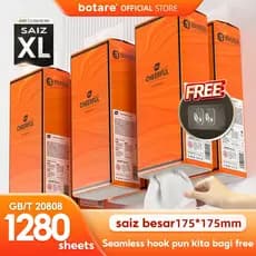 [4PCS] Papel Higiênico Gembira Air Cushion, Botare, 4 Camadas, 1280 folhas, 175 * 175mm, Papel Higiênico de Conforto Del