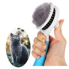 Escova Autolimpante - Escova para Gatos, Ferramenta de Massagem e Remoção de Pelos, Amiga da Pele, para Animais de Estim