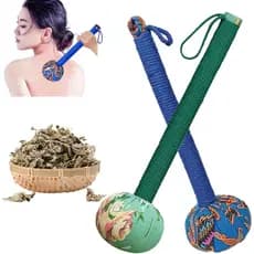 Massageador Tradicional Mocha Stick - Martelo de massagem portátil para alívio da dor, relaxamento muscular e pressão em