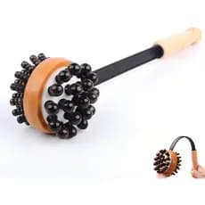 Martelo de Massagem, Massageador de Percussão para Meridianos das Costas, Massageador de Percussão de Dupla Cabeça para