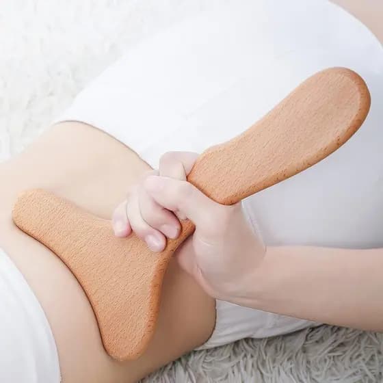 Ferramenta de Massagem para Terapia com Madeira Komogir, Massageador de Drenagem Linfática de Madeira, Ferramenta de Esc