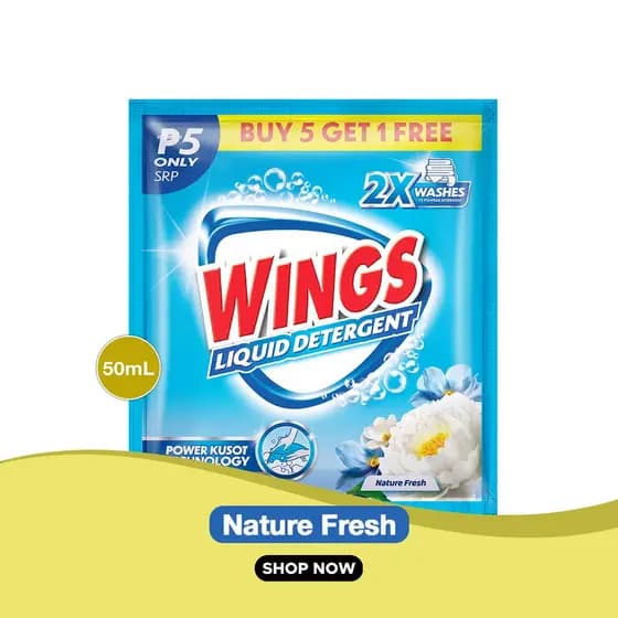 Detergente Líquido Wings Nature Fresh 50ml (24 unidades)