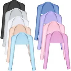 Mangas de resfriamento para os braços com proteção solar para mulheres, com abertura para os dedos, para esportes ao ar
