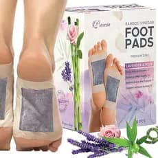 Prescia Lavender Rose Foot Pads - Limpeza com Vinagre de Bambu Natural, para cuidados relaxantes dos pés, reduzindo o in