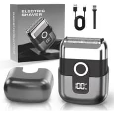 Barbeador Elétrico Masculino: Mini barbeador elétrico, aparador de pelos faciais, barbeador sem fio à prova d'água IPX7