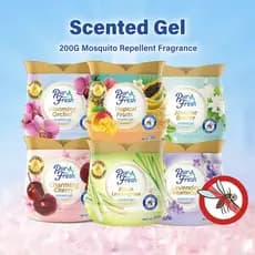 Purfresh 200g Aromatizador de Ambiente Repelente de Mosquitos Gel Perfumado para Carro e Quarto, Fragrância Confortante,