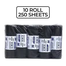 10 ROLOS de Sacos de Lixo Descartáveis Makapal S,M,L,XL,XXL, Sacos de Lixo Pretos e Transparentes