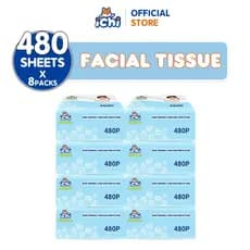 Pacote com 480 folhas de lenços de papel, 1 pacote/8 unidades, 3 camadas, lenços faciais orgânicos ICHI, série "Sabor de