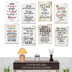 91 Versículos Bíblicos para Decoração de Parede |   Placa de Madeira Rústica Estilo Boho |   Decoração de Parede para Ca