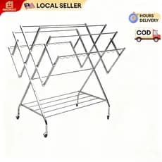 Cabide de Roupas Dobrável HaoHao em Aço Inoxidável, Suporte para Secagem de Roupas, Cabideiro para Lavanderia, Resistent