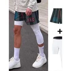 Street Wear americano chama Design Shorts masculino na altura do joelho calças de basquete verão três pontos calças de q