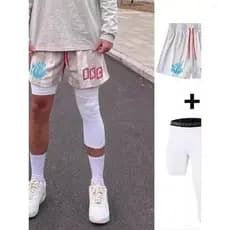 Americano na moda Retro esportes Shorts masculino High Street solto Casual quarto treinamento de secagem rápida respiráv