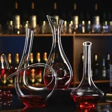 Decantador de vidro de cristal com alça, dispensador de vinho tinto sem chumbo, jarro de vinho tinto, garrafa de vinho t
