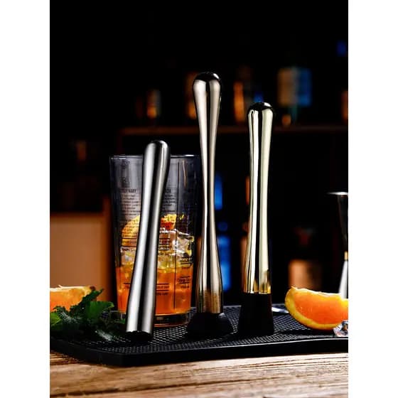 Barra de aço inoxidável martelo de gelo bartender picolé Cocktail suco pressionando vara limão martelo suco pressionando