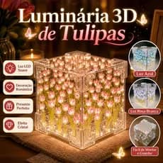 Criativo Luz de Tulipa Flor Cubo 3D Pacote De Material Lâmpada Noturna Para amigo Presente