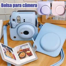 Capa Protetora Portátil Para Câmera de Bolsa Fujifilm Instax Mini 12 Com Alça de Ombro Ajustável/Removível