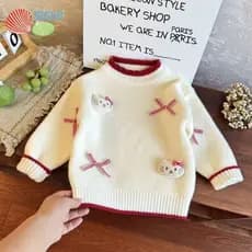 Camisola Fundo Engrossado Tricot Menina Outono Inverno