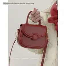 bolsa transversal feminino bolsa feminina UR simples sela saco feminino 2026 novo estilo vermelho nupcial saco de casame