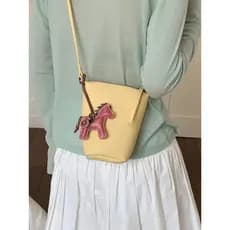 Bolsa bolsa transversal feminino Simples lichia padrão pequeno saco feminino 2026 novo estilo moda couro macio balde sac