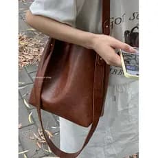 Bolsa bolsa feminina High-End Retro grande capacidade saco feminino 2024 novo estilo outono inverno moda Commuter balde