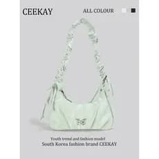 bolsa transversal feminino bolsa feminina CEEEKAY Bolsa feminina plissada de verão nas axilas