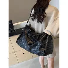 bolsa feminina bolsa transversal feminino Bolsa de viagem de couro feminina 2024 novo estilo tecido bolsa mochila grande
